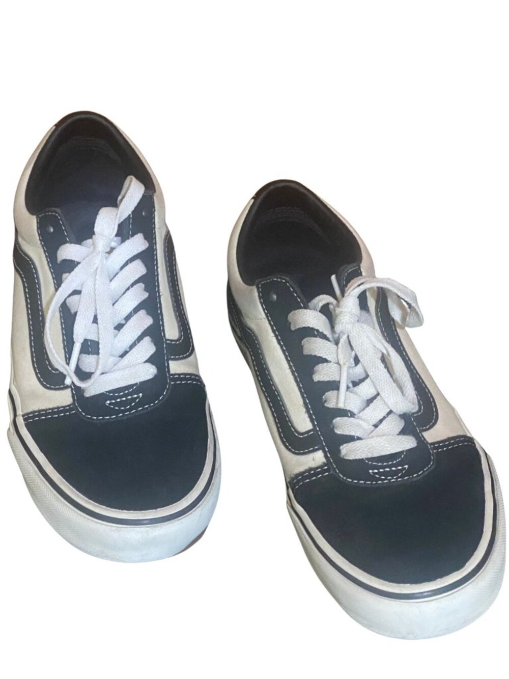 Vans Old Skool Black White Canvas Sneakers Men’s 7 Women’s 8.5 Skate Shoes